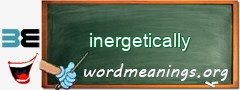 WordMeaning blackboard for inergetically